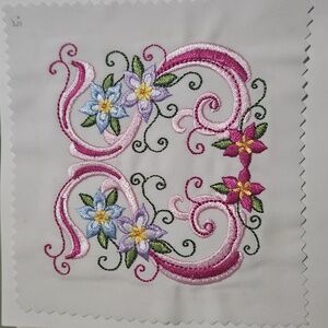 Handmade machine embroidery patch